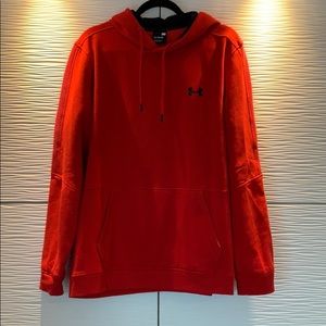 Under Armour Threadborn Ribbed Hoodie Red Size XL